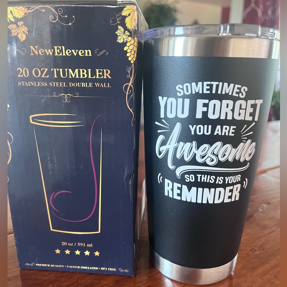 NWT New Eleven Positivity 20oz Stainless Steel Tumbler